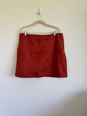 Rust Suede Mini Skirt - NWOT